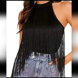 Fringe Trim Tank Top -Sz. 3X
